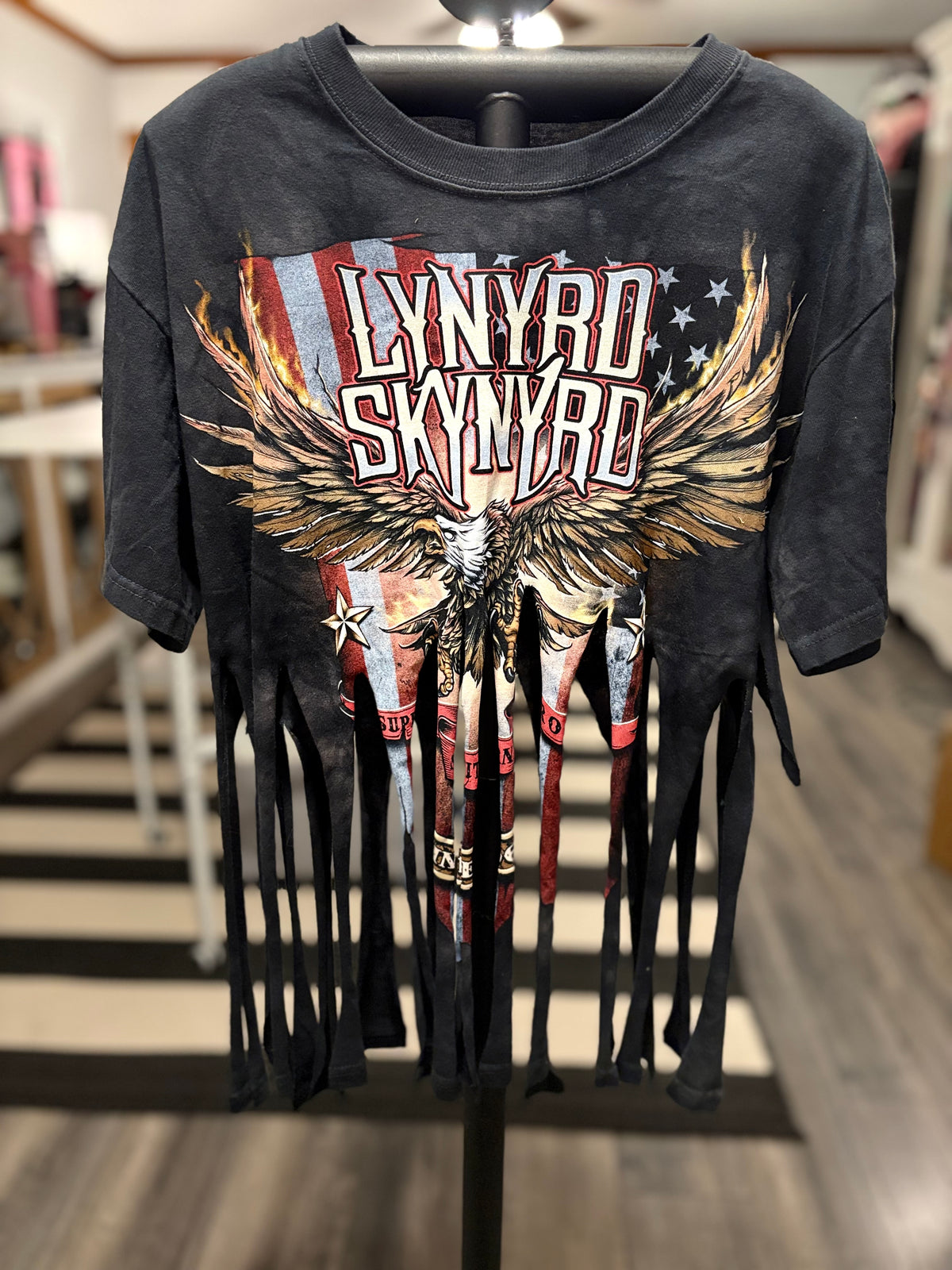 Free Bird Glam Fringe Tee One Size Fits XS to Medium