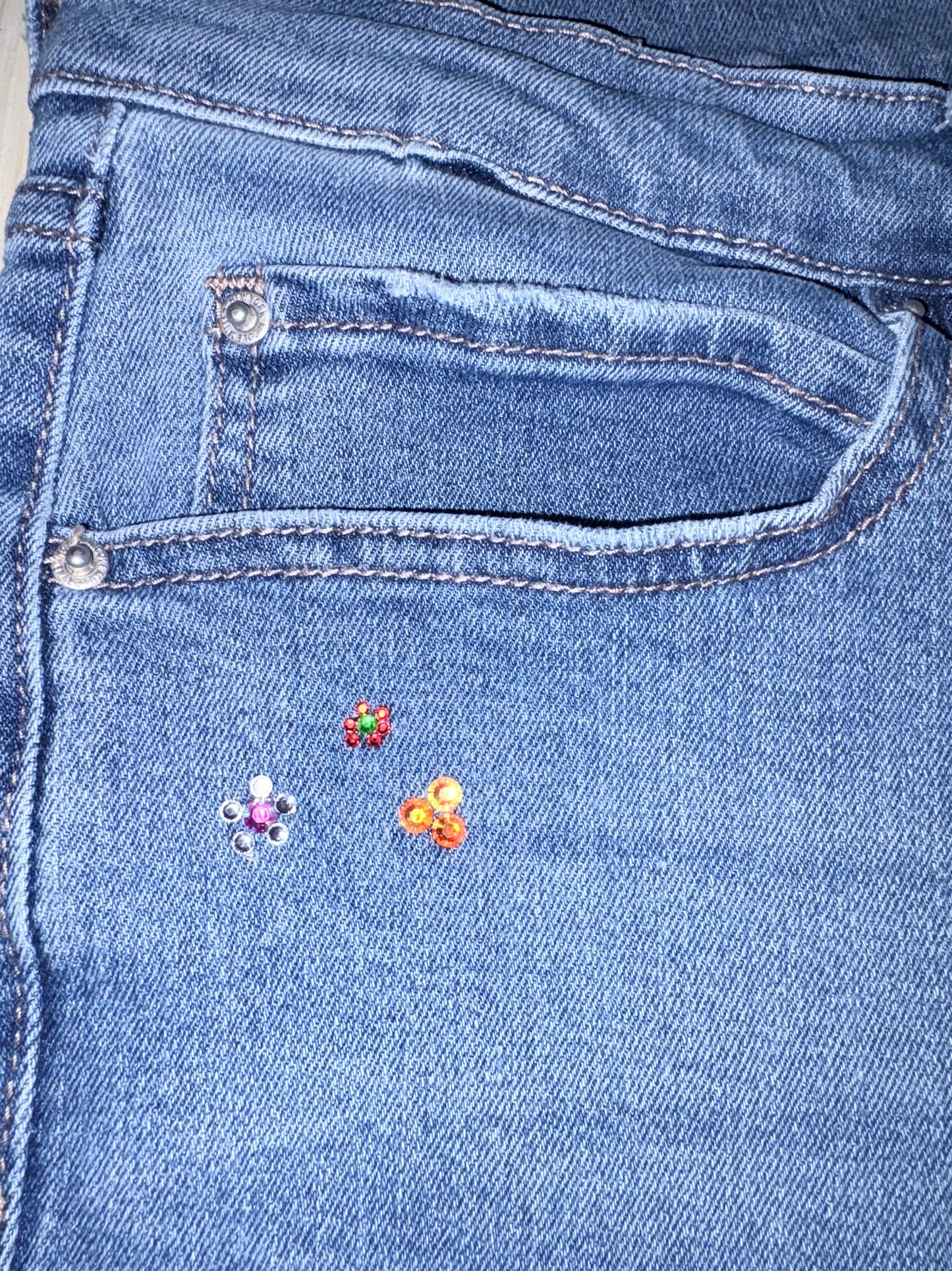 Lady of the Lake Lace “Junk” Jeans Size 14