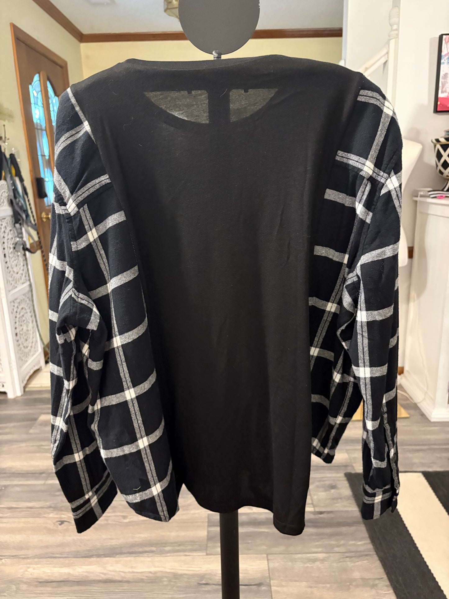 Thankful Grateful and Blessed Upcycled Top Fits a Small to XL OVERSIZED