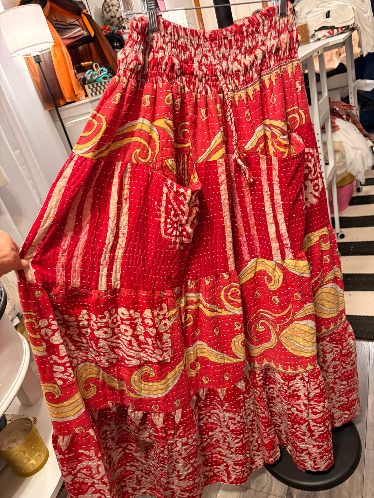 Sophie Upcycled Kantha Pants One Size Fits a Size Small to 3X 2-22