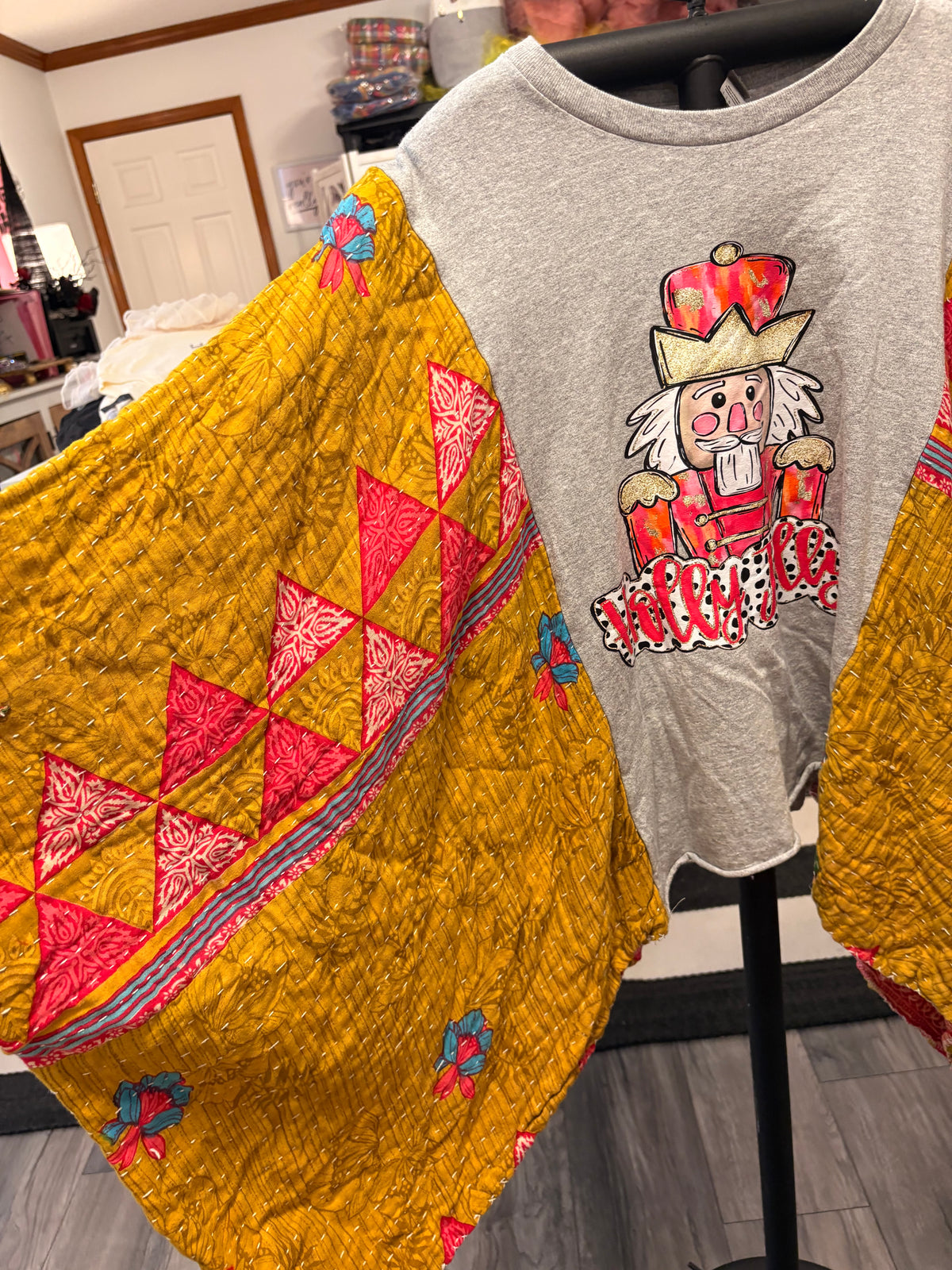 Holly Jolly Vintage Kantha Poncho One Size Fits a Small to XL (Copy)