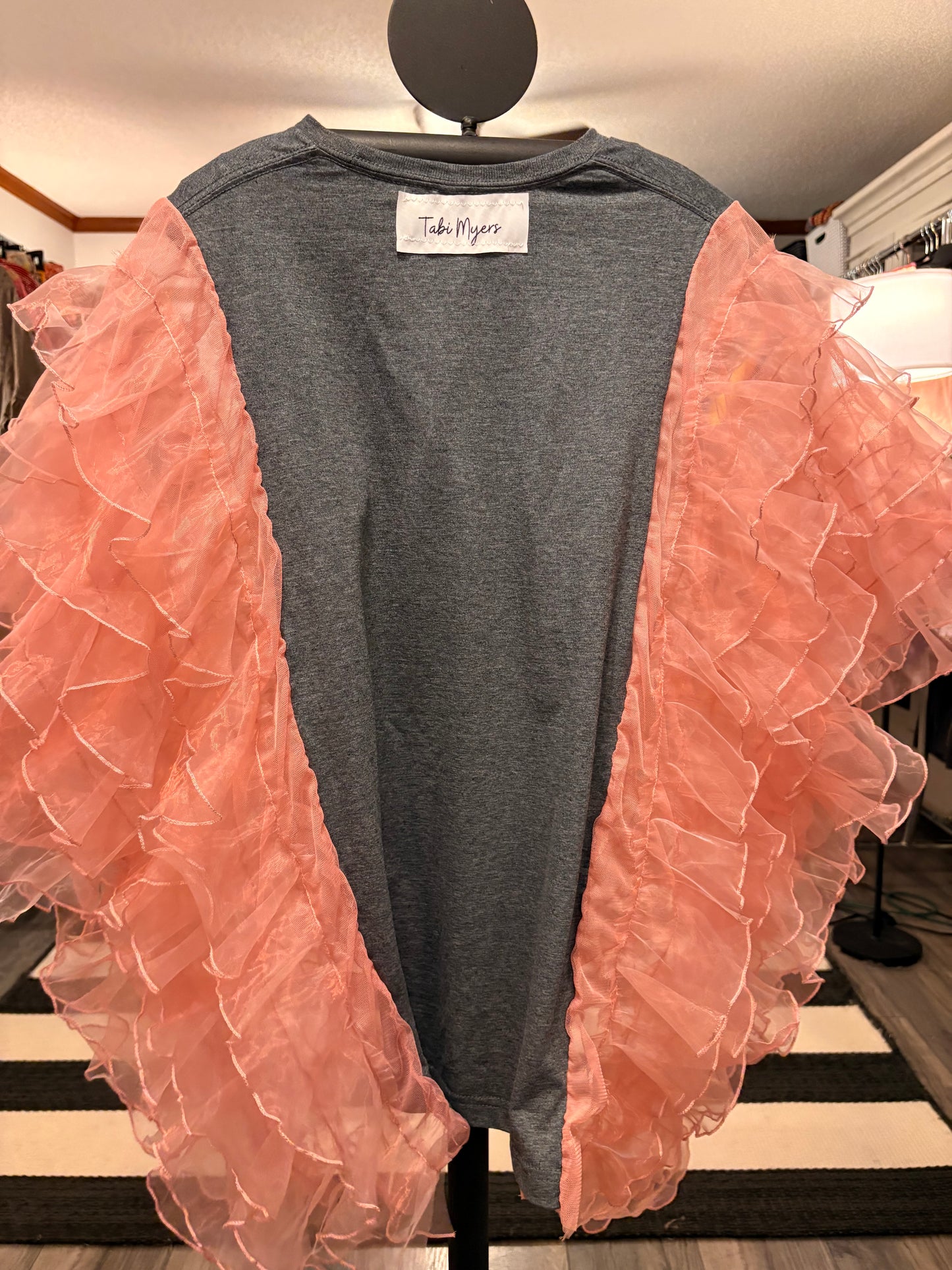 Woodstock Rockstar Ruffle Top One Size Fits a Small to XL