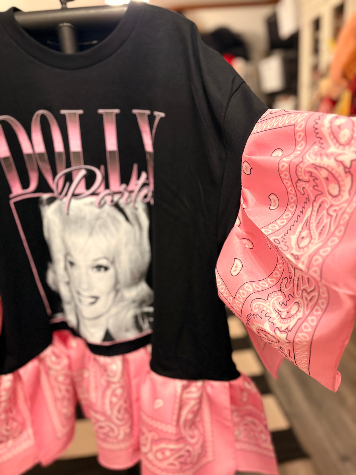 Dolly Pretty In Pink Ruffled Bandana Top One Size Fits a Small to 2X