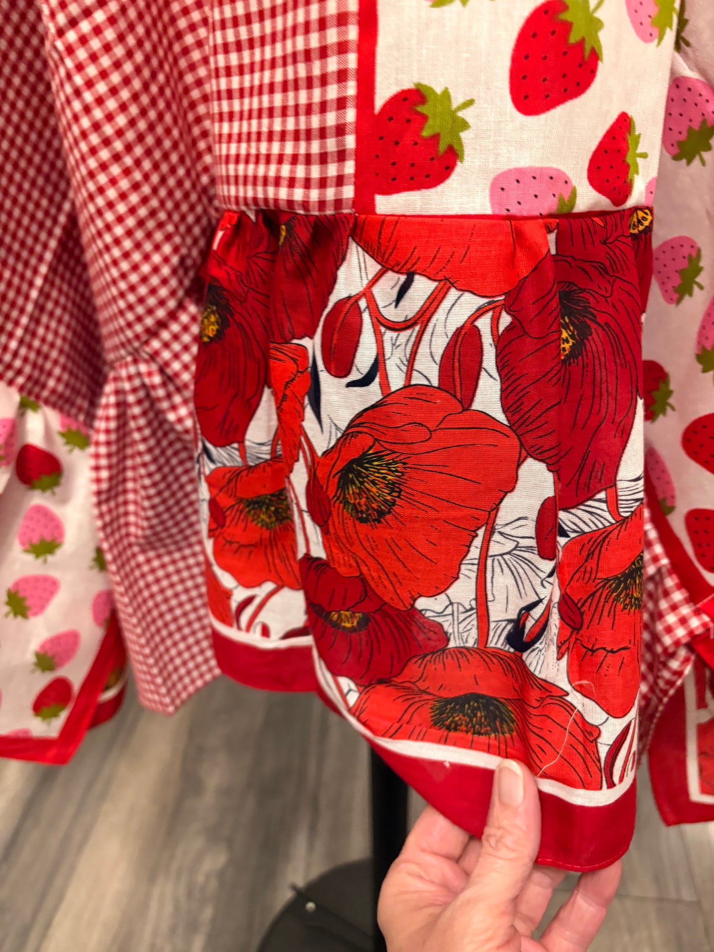 Strawberry Fields Bandana Ruffled Poncho One Size Fits a Small to 3X
