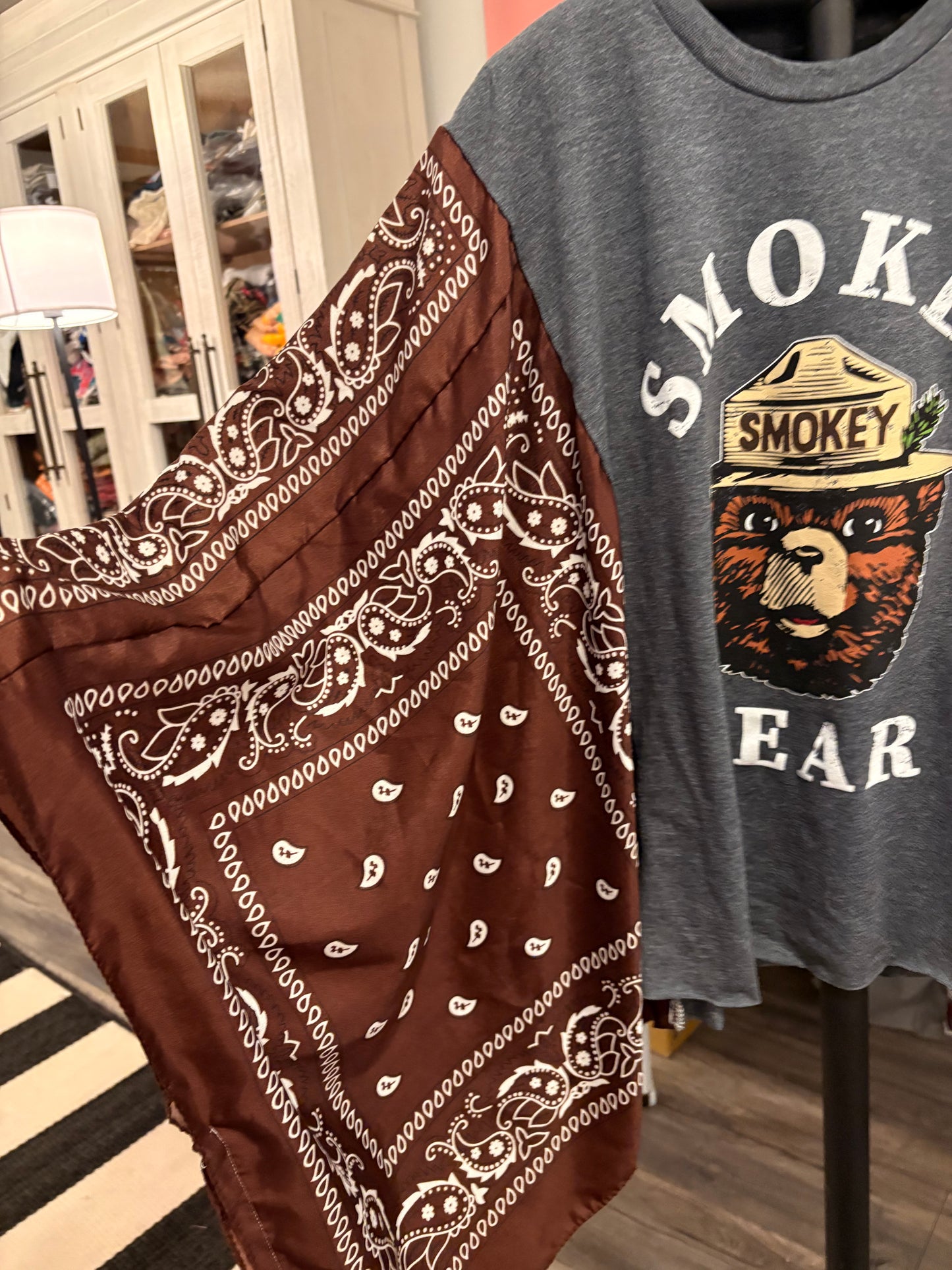 Smokey Bandana Poncho Tee Fits a Small to XXL
