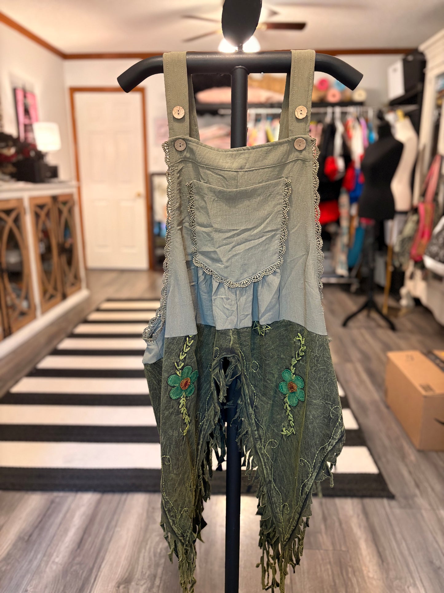Mikki Upcycled Overall Top Fits Small to 3X Size 2-20