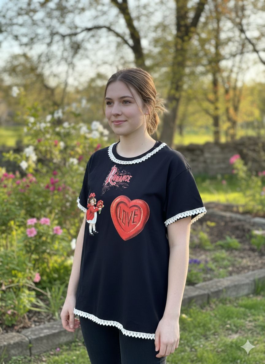 Love and Romance “Junk” Tee One Size Fits a Large to 2X