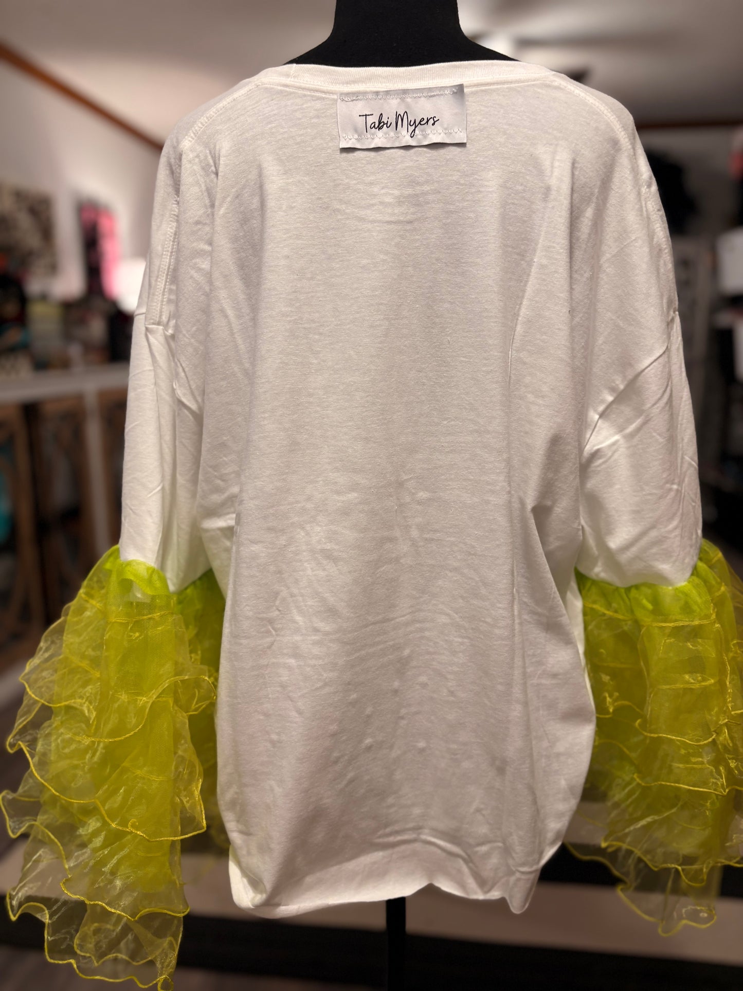 Kill ‘Em With Kindness Rockstar Ruffle Top One Size Fits a Small to 2XL