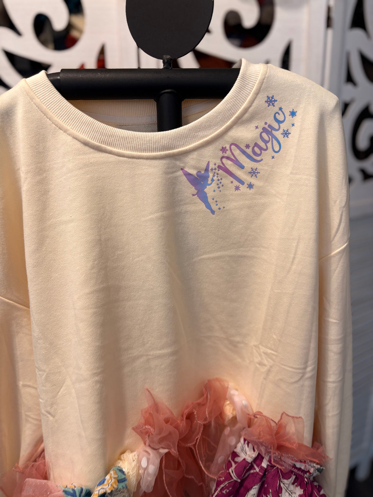 Magical Glam Fringe Asymmetrical Tee One Size Fits Small to XXL