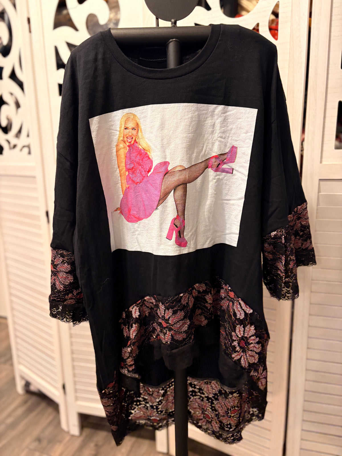 Just A Girl Glam Hi/Lo Tee One Size Fits Small to XXL