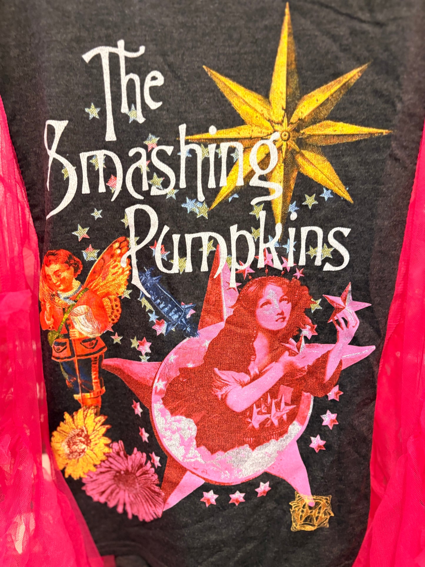 Smashing Pumpkins Upcycled Rockstar Poncho One Size Fits a Small to XL