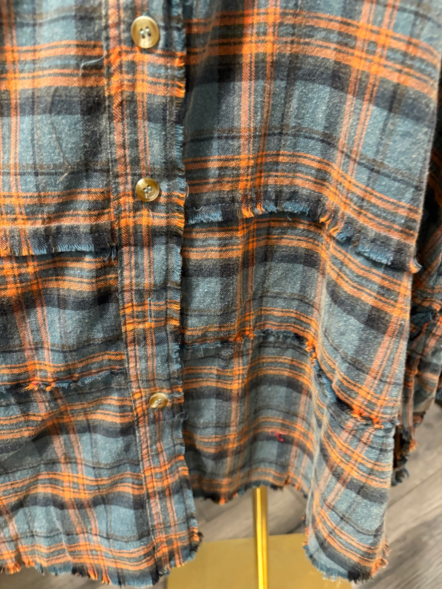Best Flannel Ever Tangerine Teal Plus Size