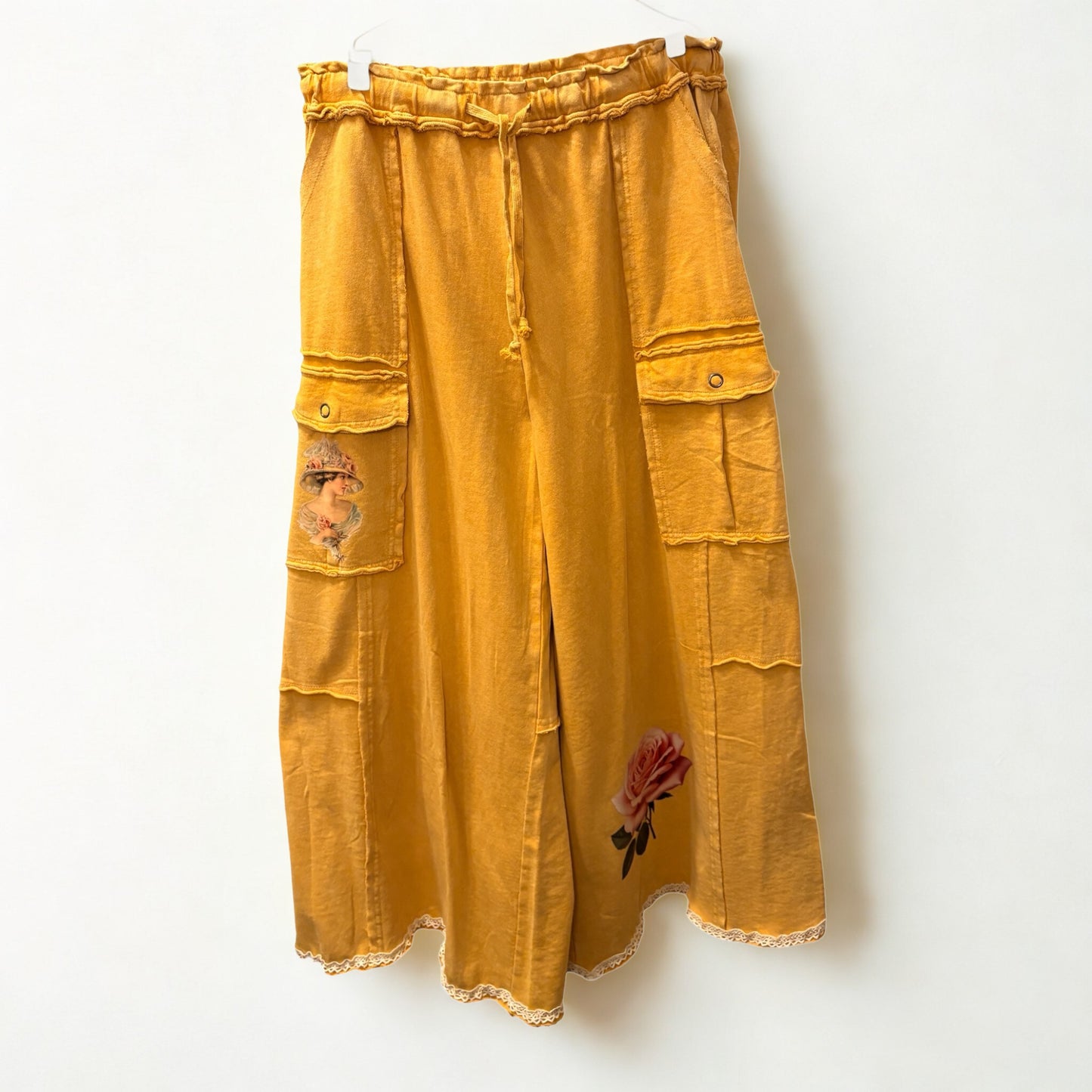 Pretty Rose “Junk” Terry Knit Cargo Pants Size 1X (14/16)