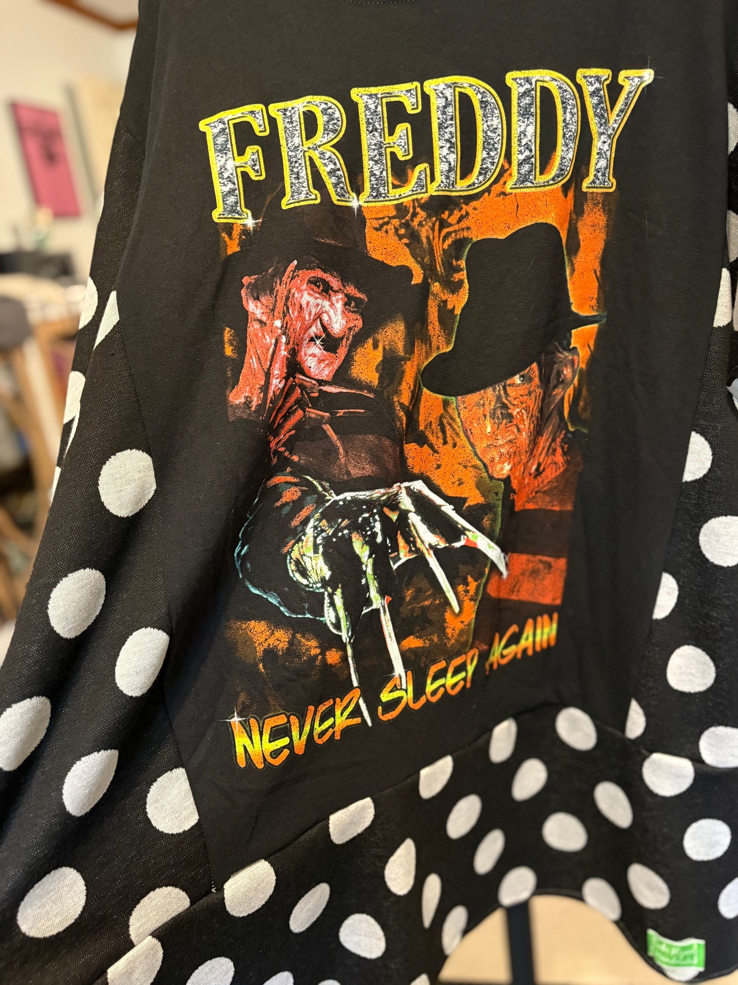 Freddy Upcycled Drop-Sleeve Knit Tee Dress One Size Fits a Small to 3X