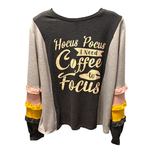 Hocus Pocus Focus Upcycled Funky Top Fits a Small to XL Super Oversized