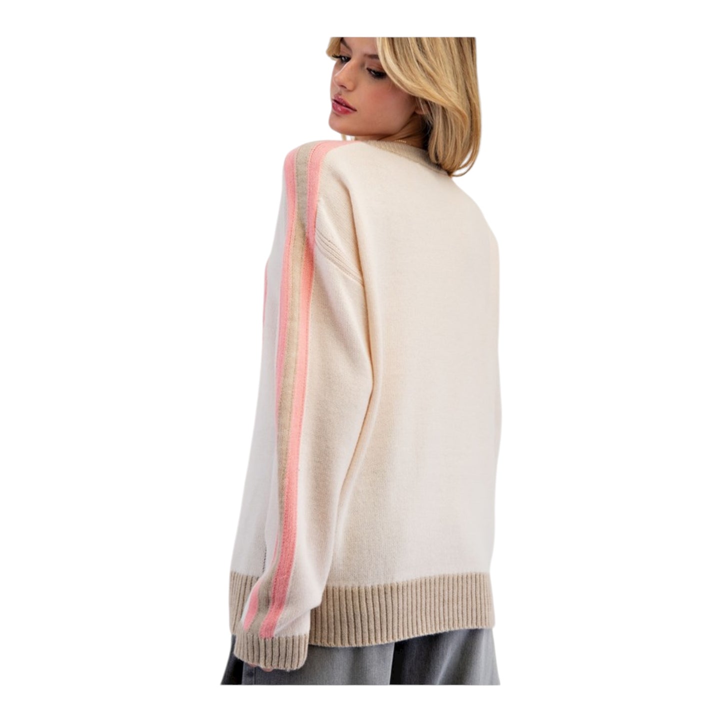 Cream Bon Jour Knit Sweater