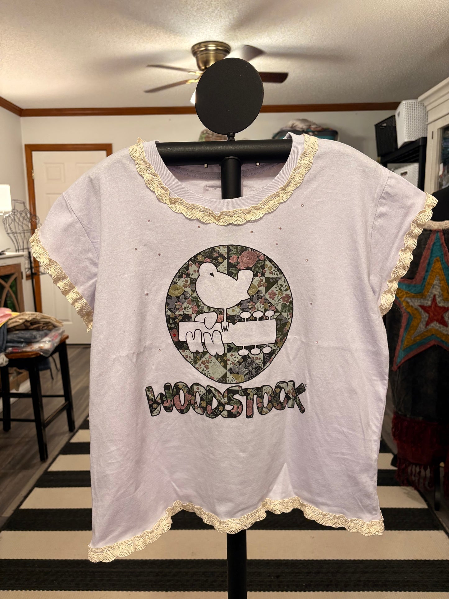 Lavender Woodstock Tee One Size Fits an XS to Medium