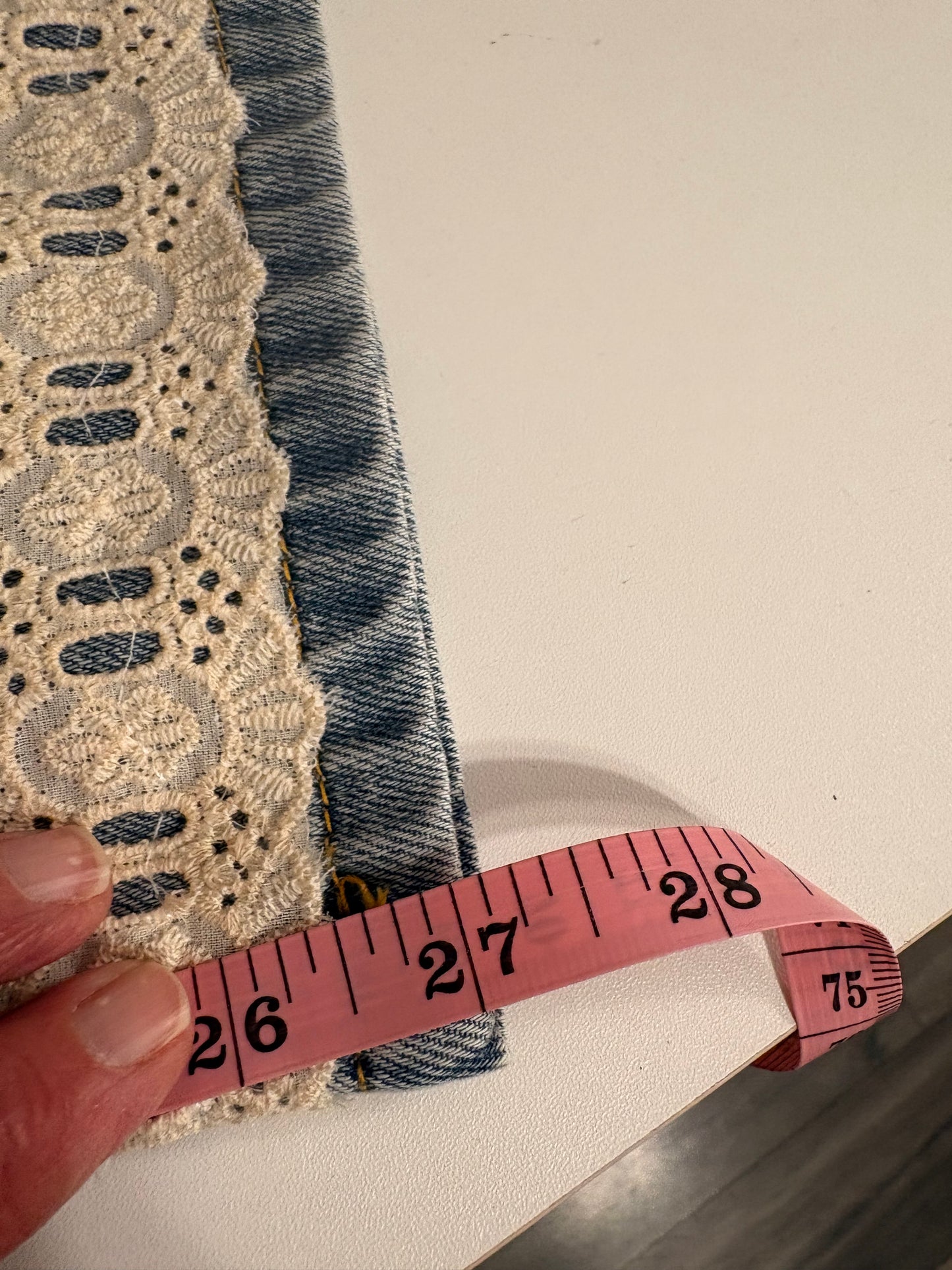 Blaire Refashioned Junk Jean Cargo Pants Size Small 2/4