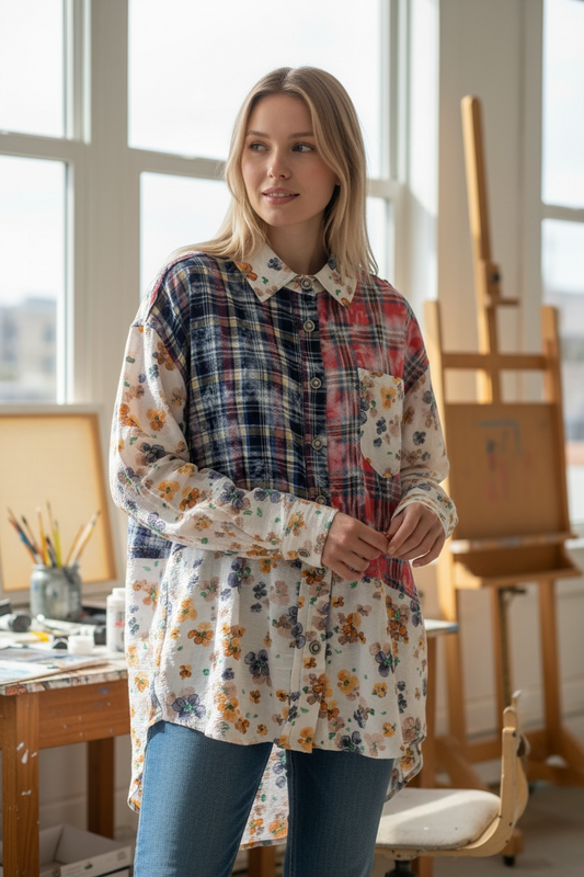 Chocolat “Junk” Top One Size Fits a Large to XXL (10-16) Oversized