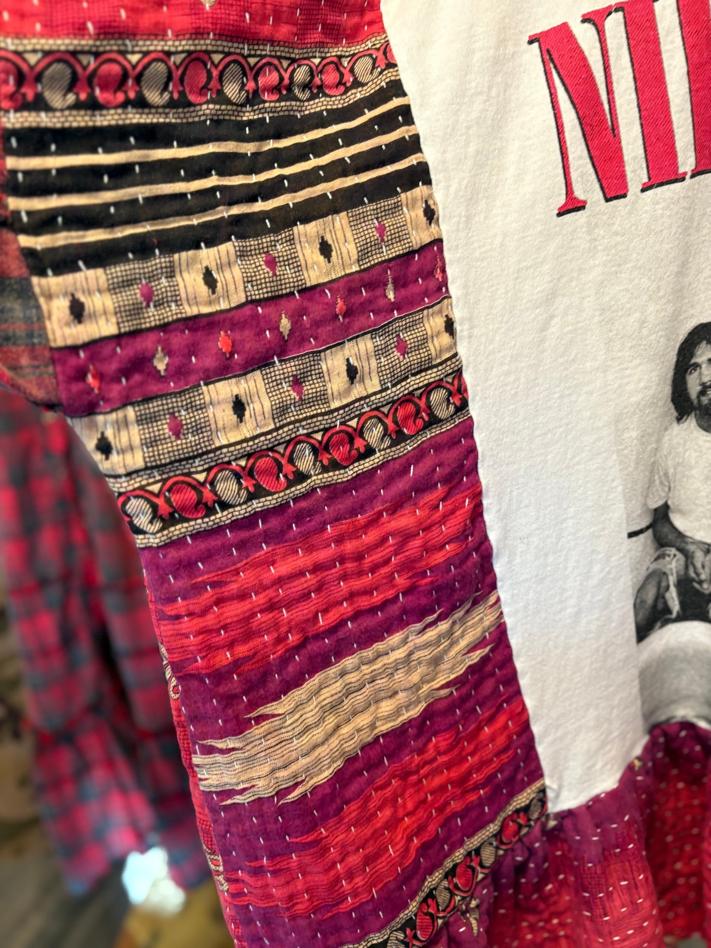 Nirvana Upcycled Vintage Kantha Dress/Long Shirt One Size Fits Most