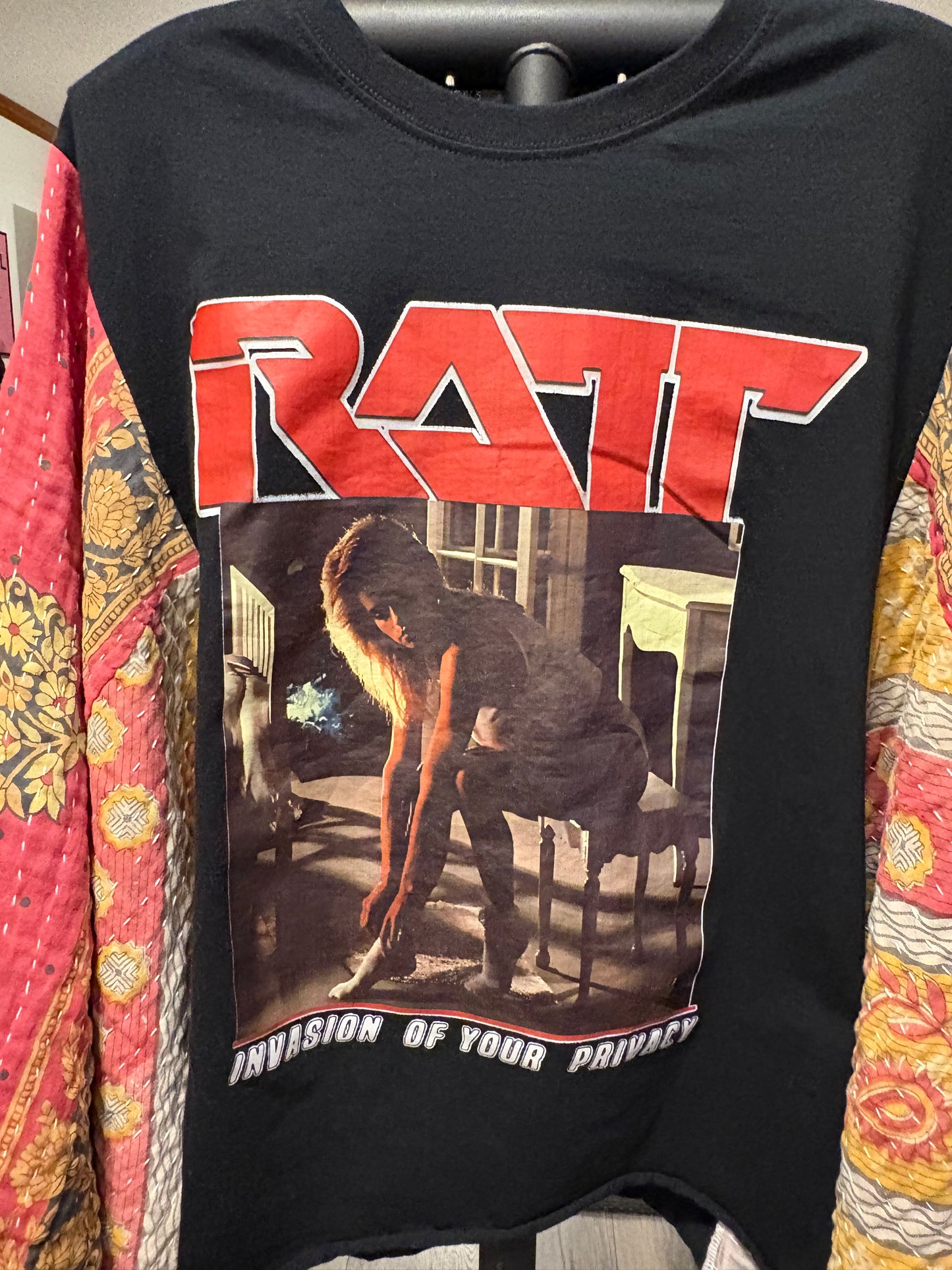 Ratt Upcycled Vintage Kantha Poncho Tee One Size Fits a Small to XXL