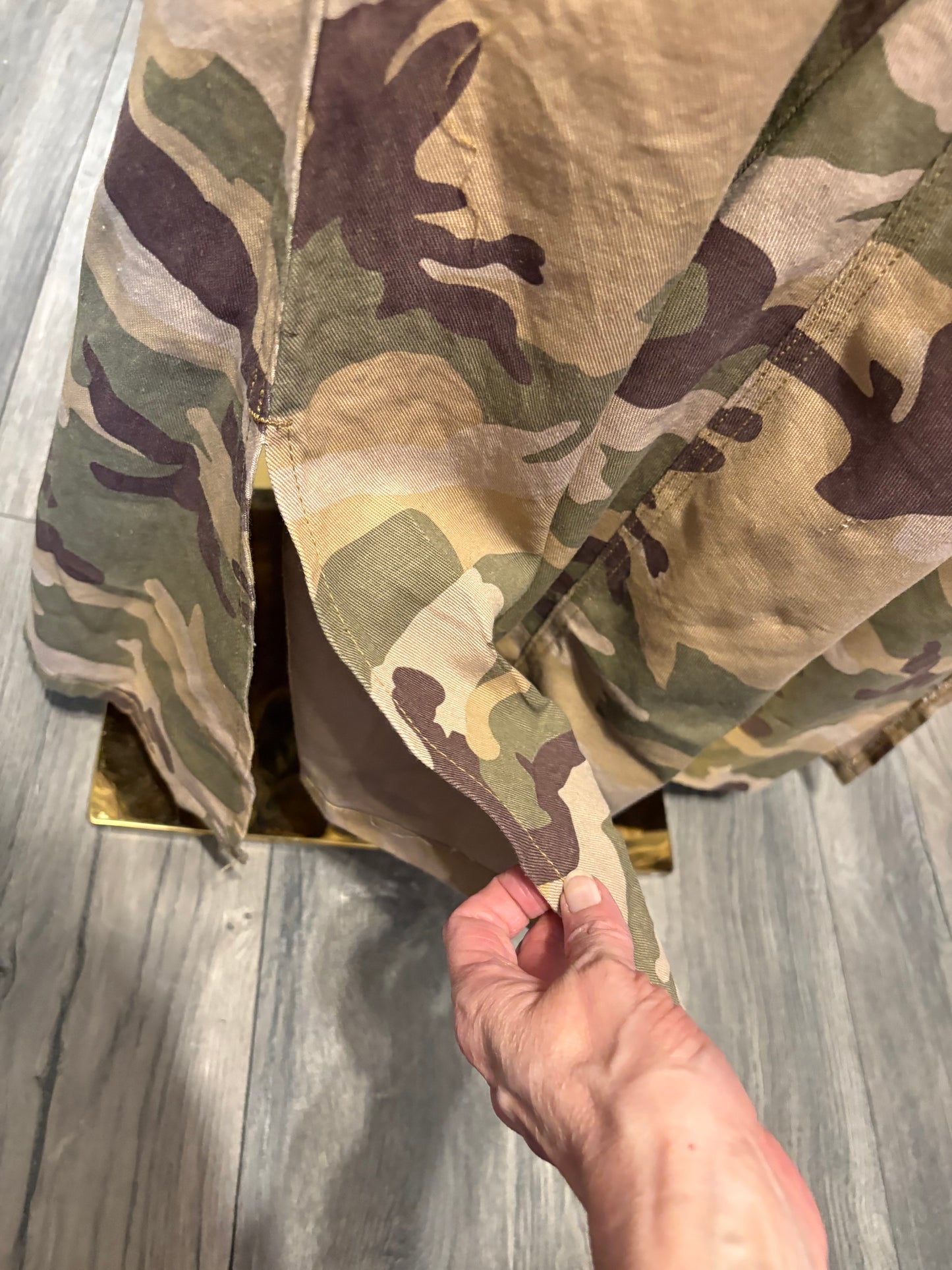 Beige Camo Overall Maxi Dress