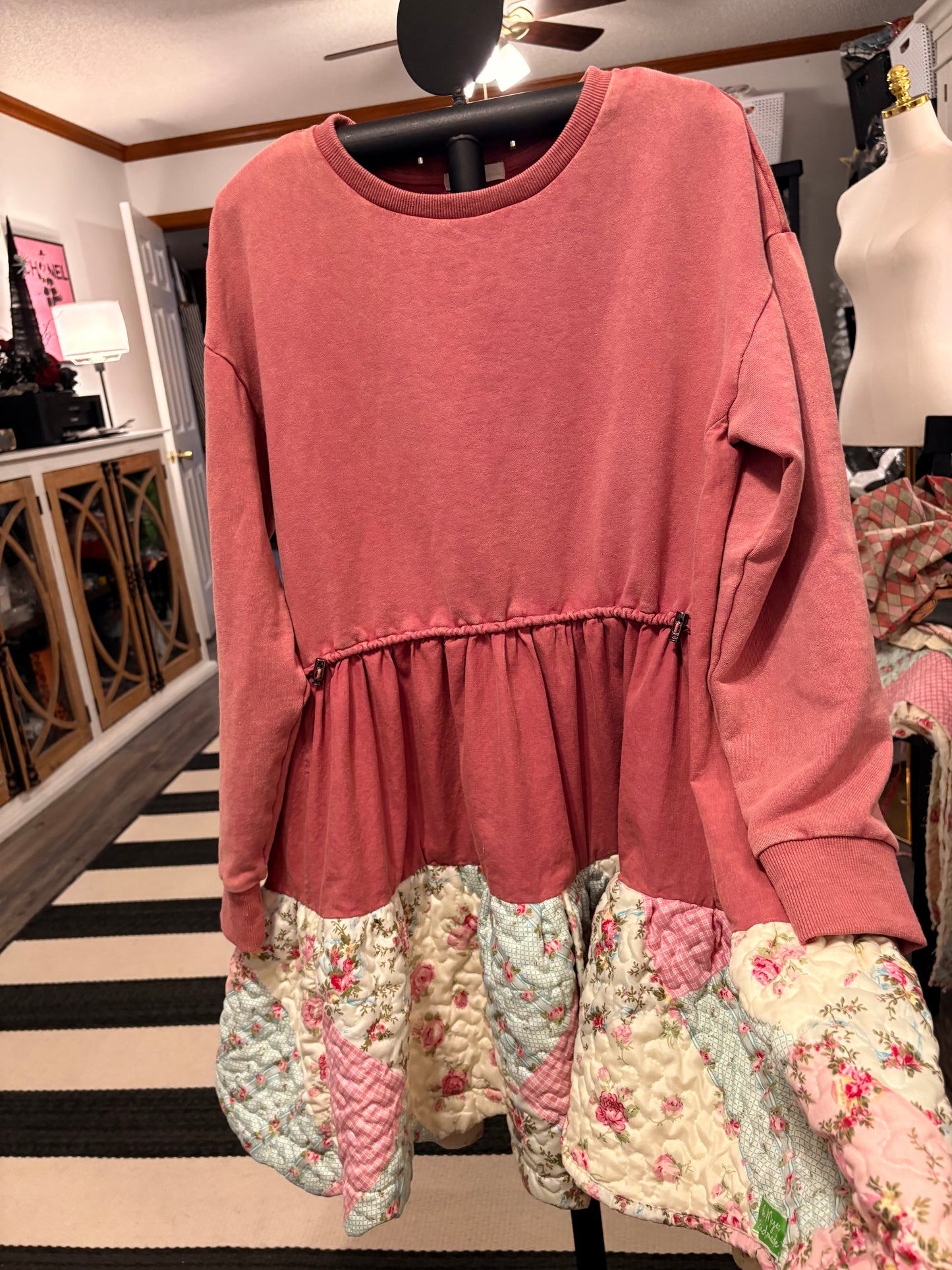 Betsy Upcycled Quilt Jumper One Size Fits Small to XL Oversized!