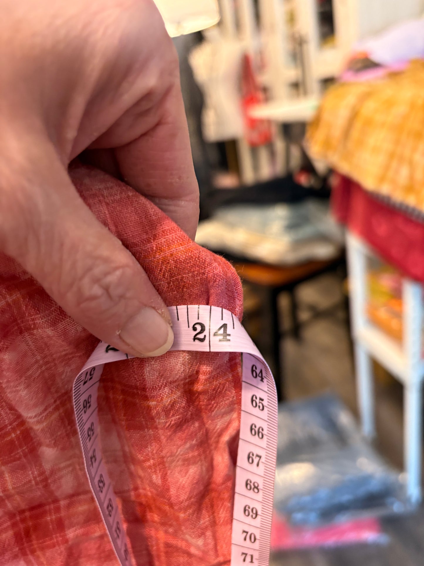 Pretty Pink Cowgirl Upcycled Ruffle Plaid Top OVERSIZED Fits a Small