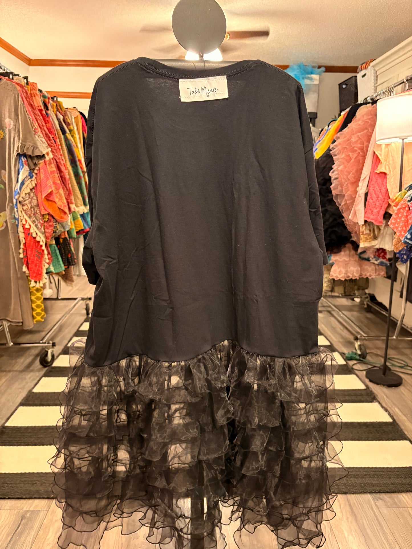 Hysteria Rockstar Ruffle Top One Size Fits a Small to 2X