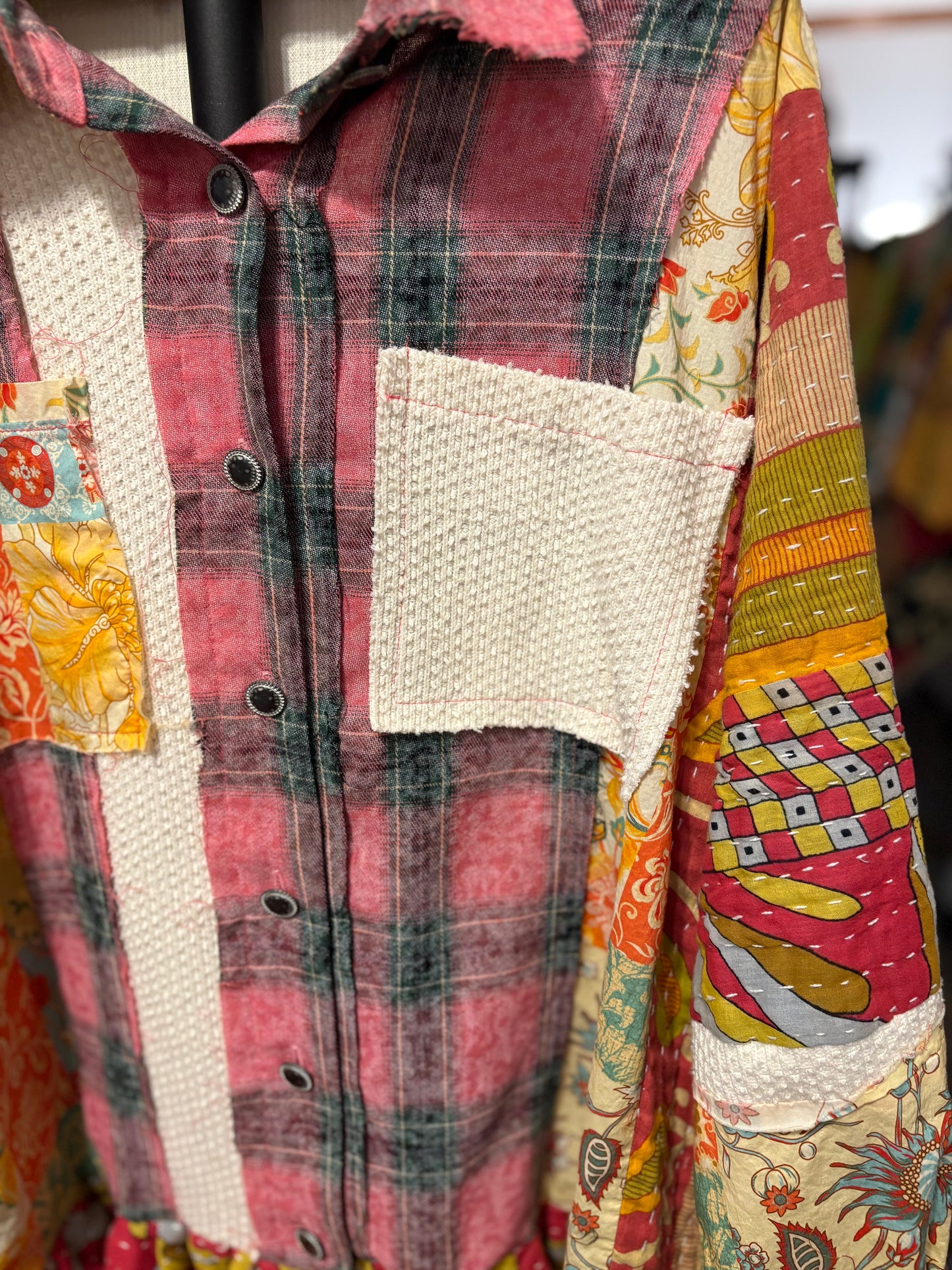 Abby Upcycled Vintage Kantha Dress/Long Shirt One Size Fits Most