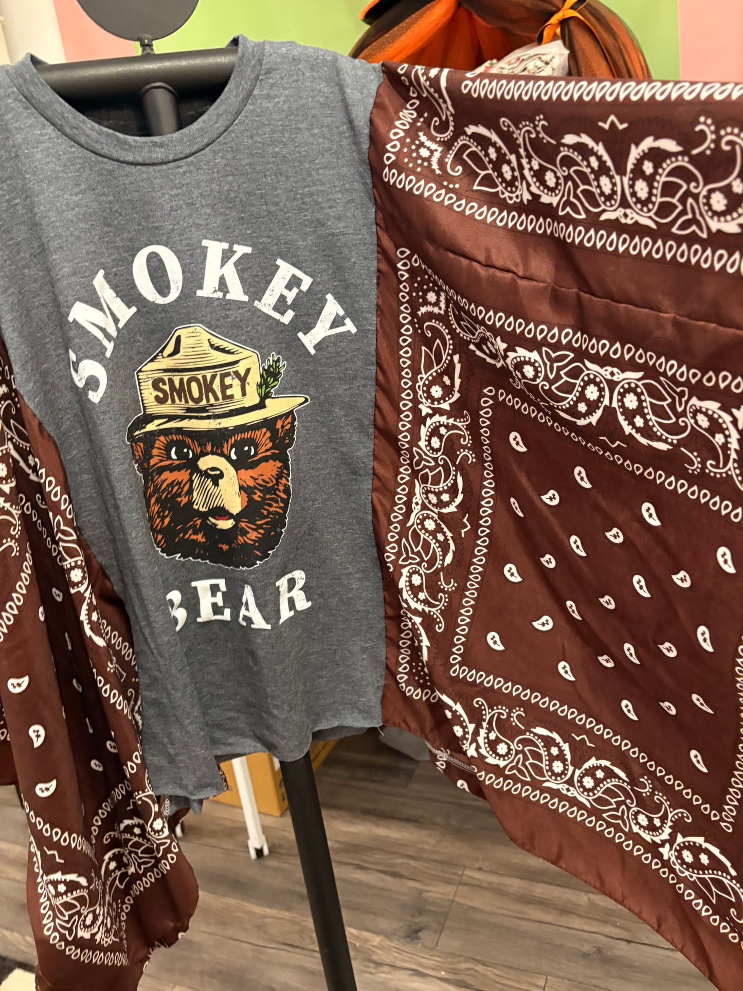 Smokey Bandana Poncho Tee Fits a Small to XXL