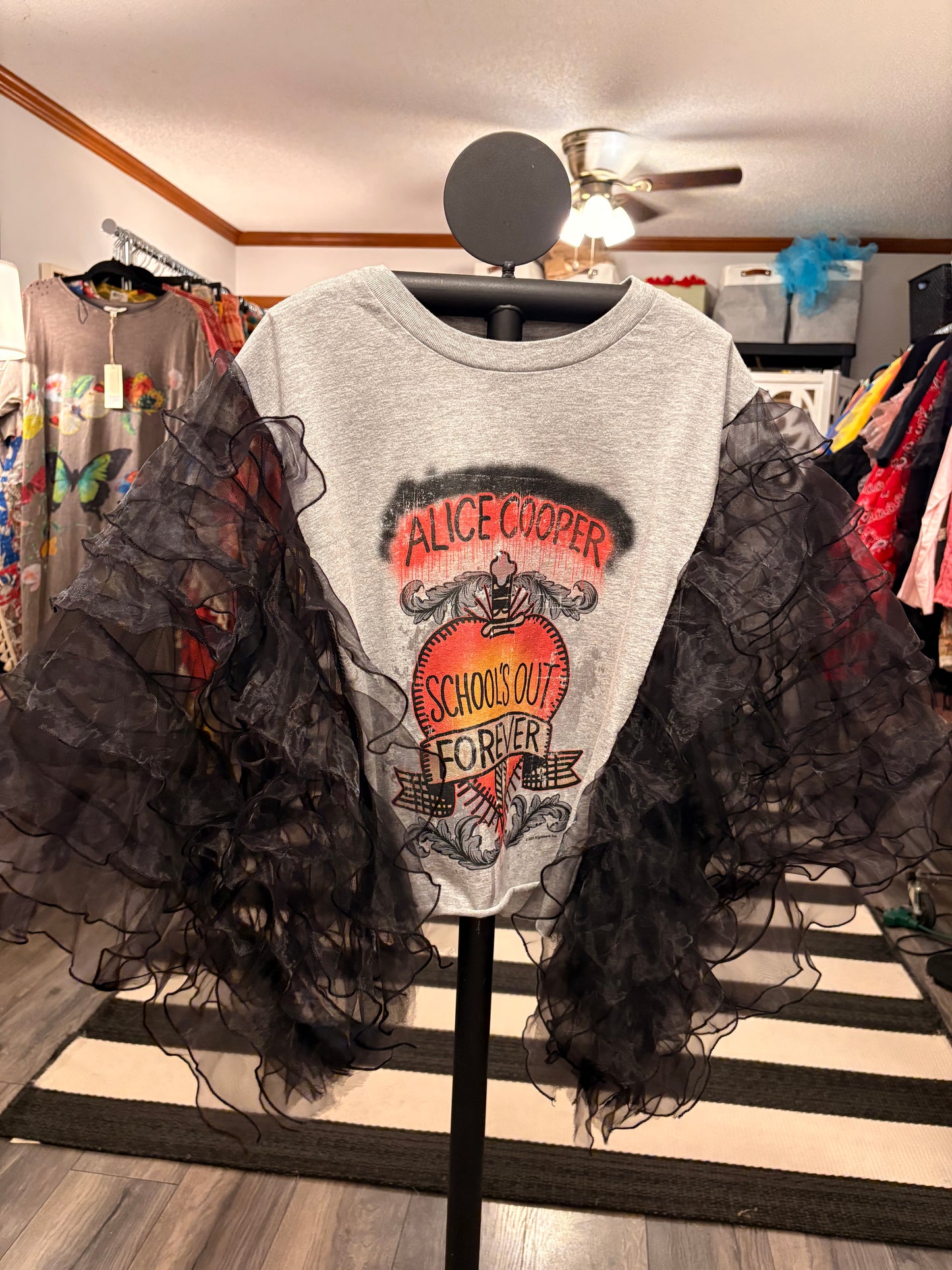 Schools Out Rockstar Ruffle Top One Size Fits a Small to Large