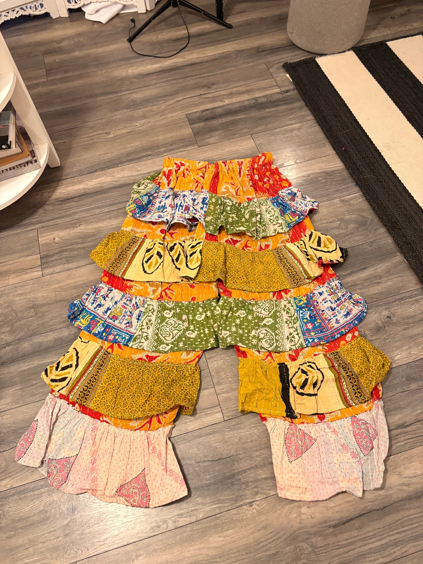 Tabi Tiered Simi Kantha Ruffle Pants One Size Fits 2-16