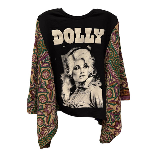 Guts and Grits Dolly Upcycled Vintage Kantha Poncho Tee One Size Fits a Small to XXL