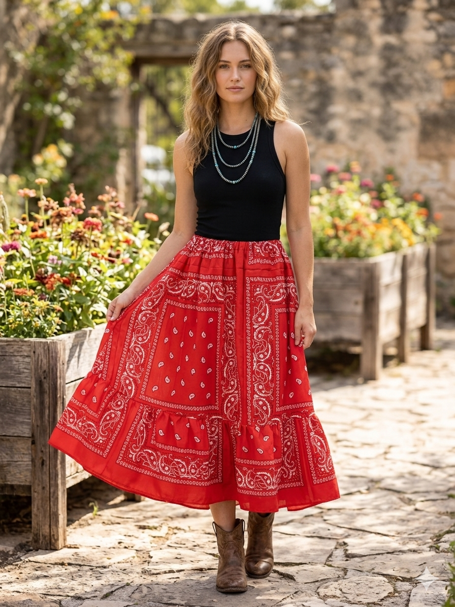 Holly Bandana Skirt Fits a Small to 3X