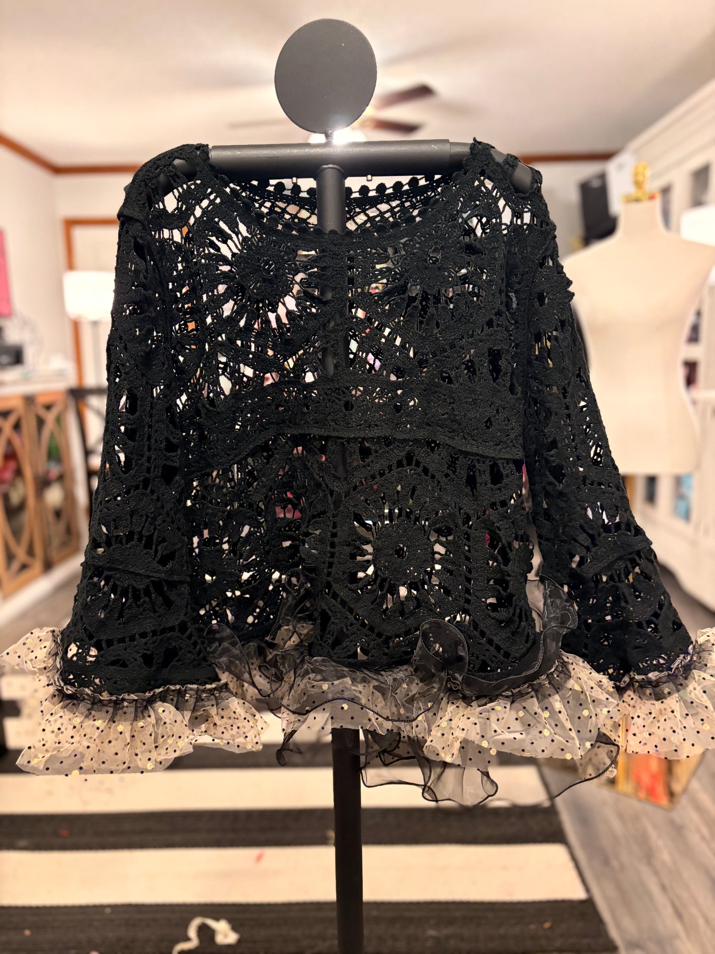 Black Swan Upcycled Ballerina Sweater One Size Fits a Small to XXL (4-16)