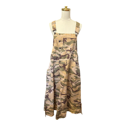 Beige Camo Overall Maxi Dress