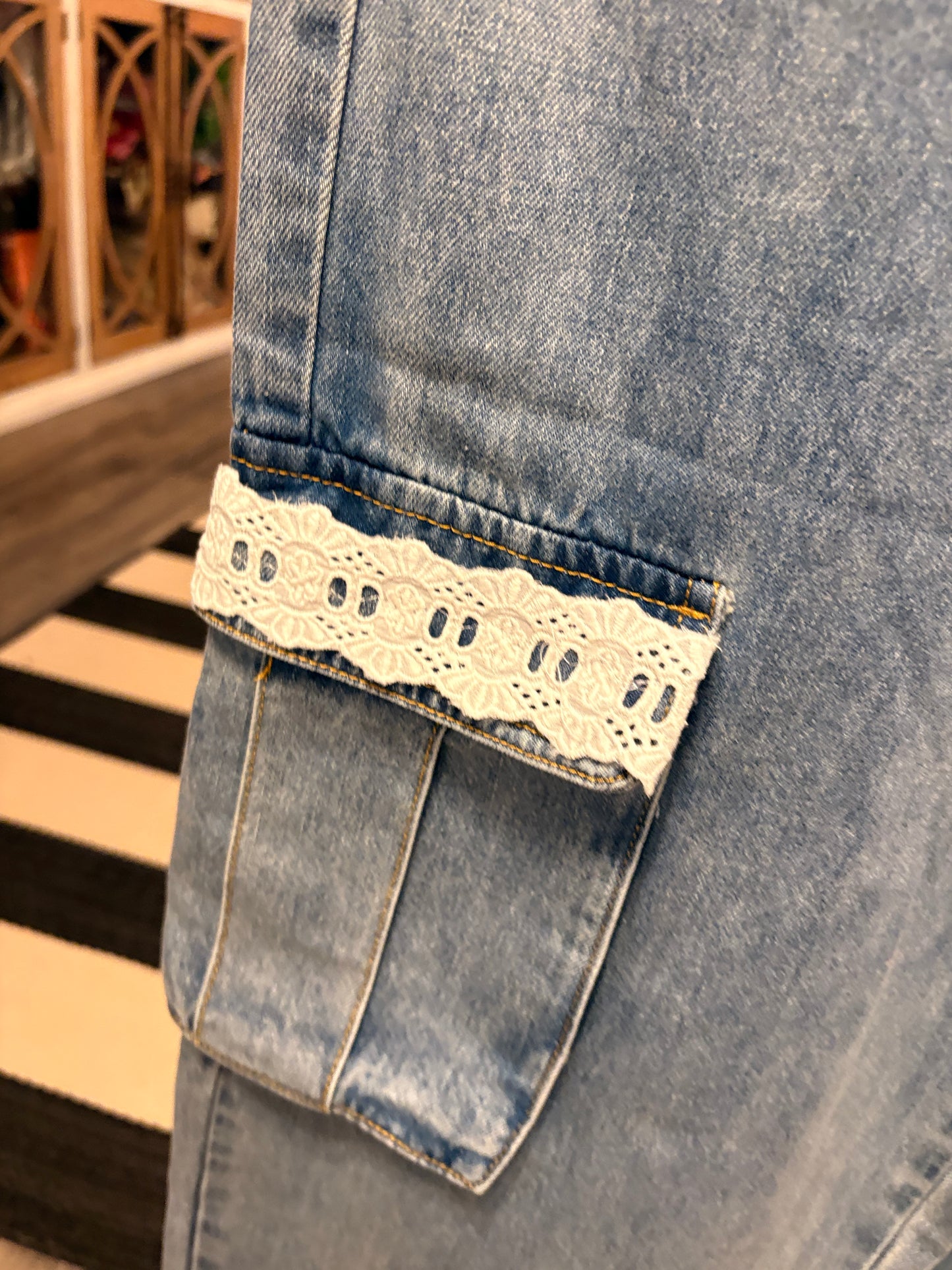 Benny “Junk” Jean Cargo Pants Size Large )10/12