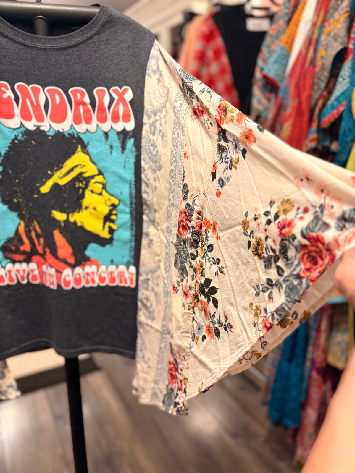 Voodoo Child Upcycled Kimono Tee One Size Fits a Small to XXL
