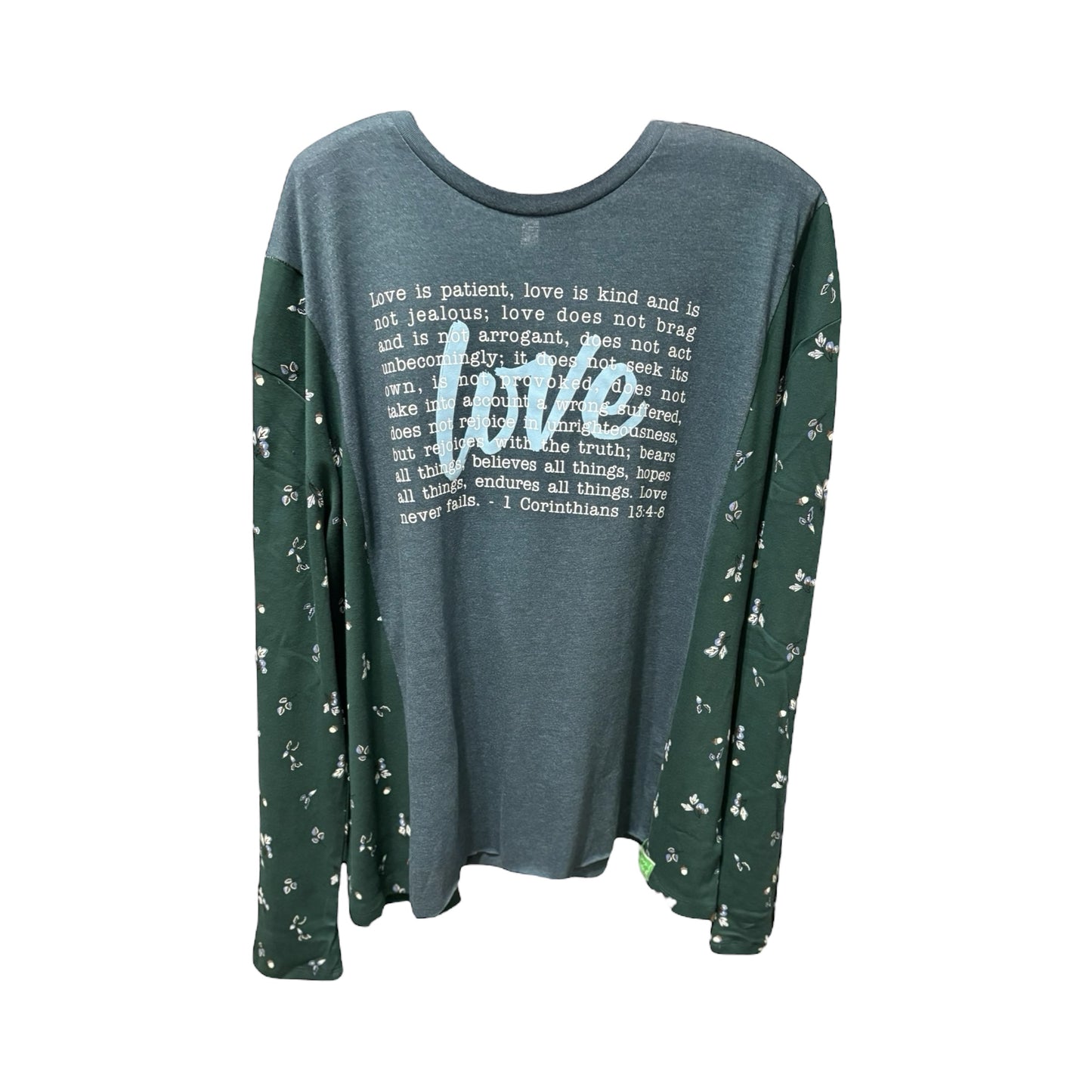 Love Upcycled Drop-Sleeve Tee One Size Fits a Small to XXL
