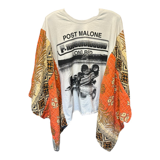 Post Malone Upcycled Vintage Kantha Poncho Tee Fits A Size Large to 3X