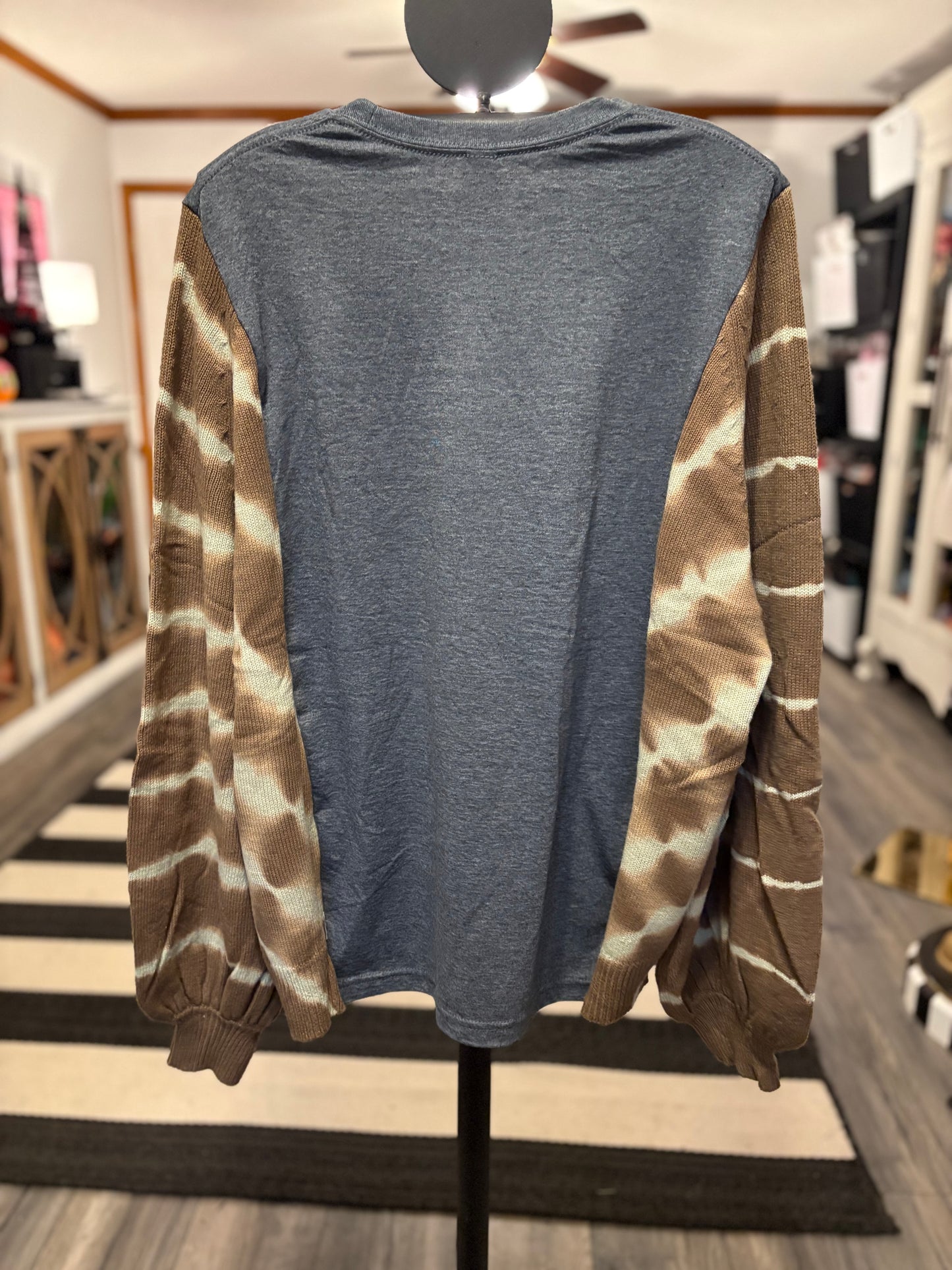 Always On My Mind Upcycled Tie Dye Sweatshirt Tee One Size Fits A Small to XXL Oversized