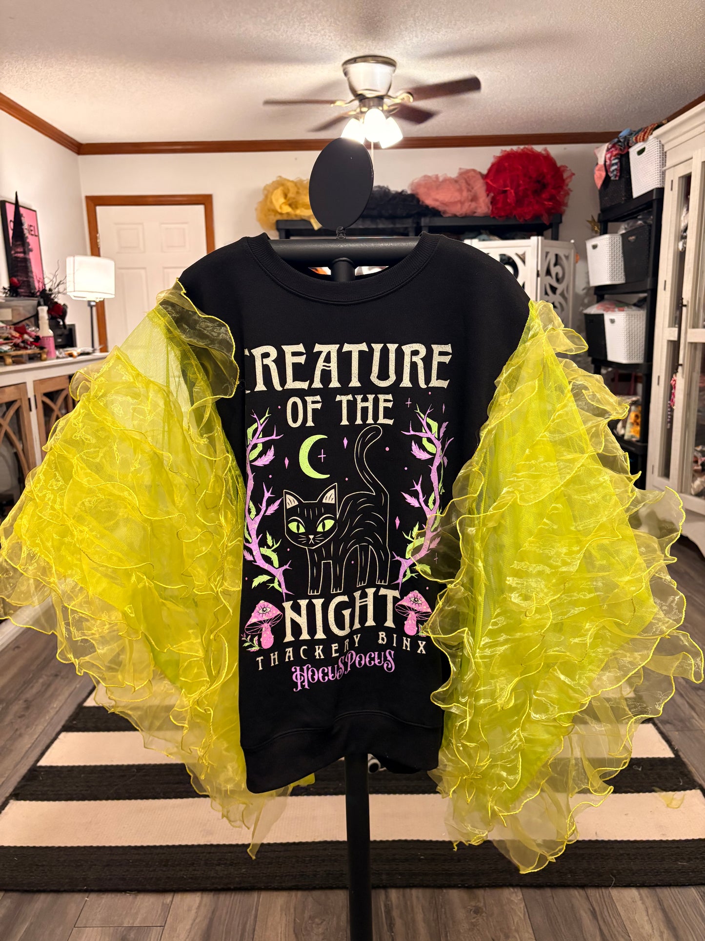 I Put A Spell On You Rockstar Ruffle Top One Size Fits a Small to 3X