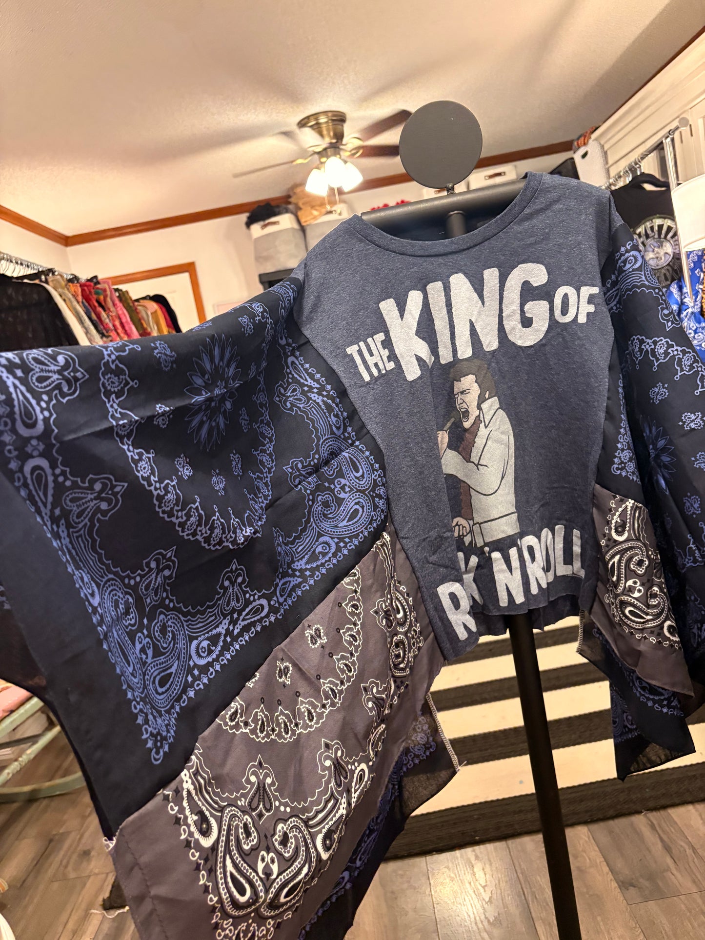 King of Rock Bandana Poncho One Size Fits a Small to XL