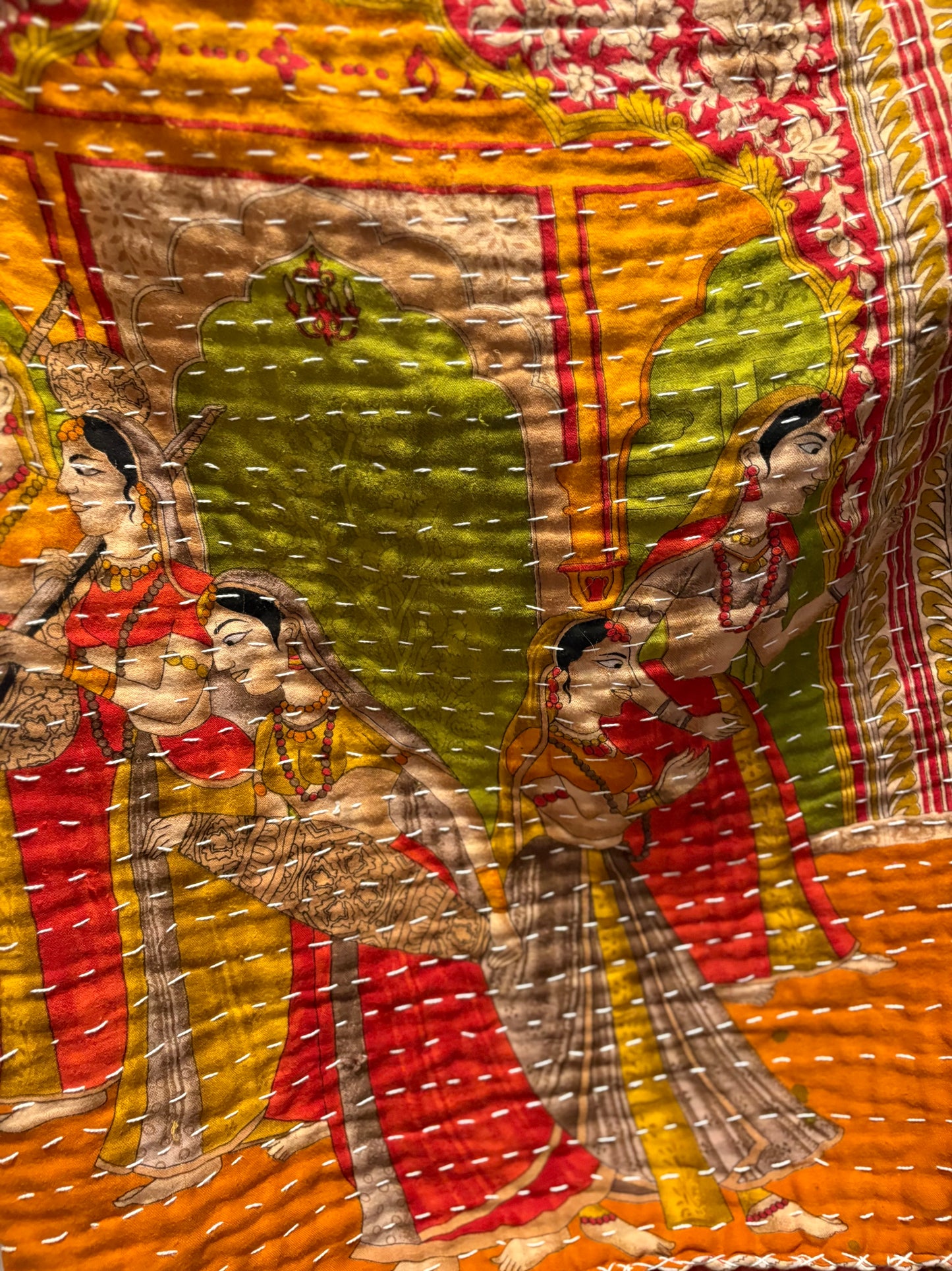 Sex in the City Upcycled Vintage Kantha Poncho Tee Fits A Size Small to XL