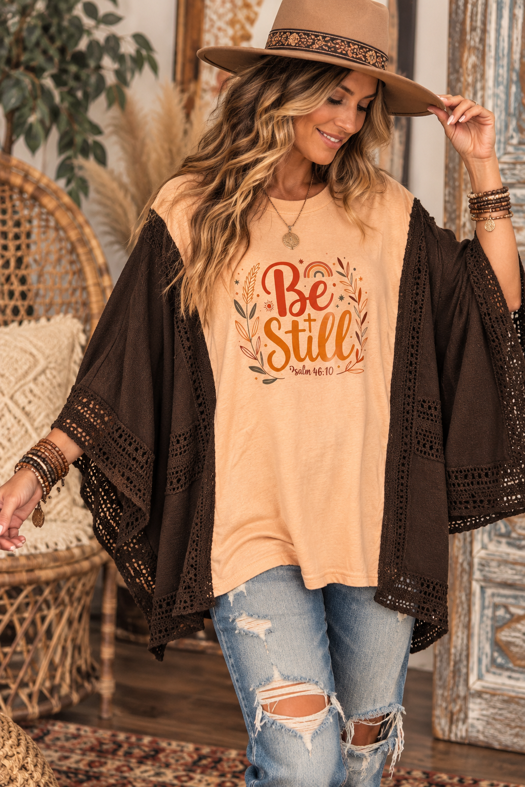 Be Still Sweater Tee One Size Fits Small to XXL