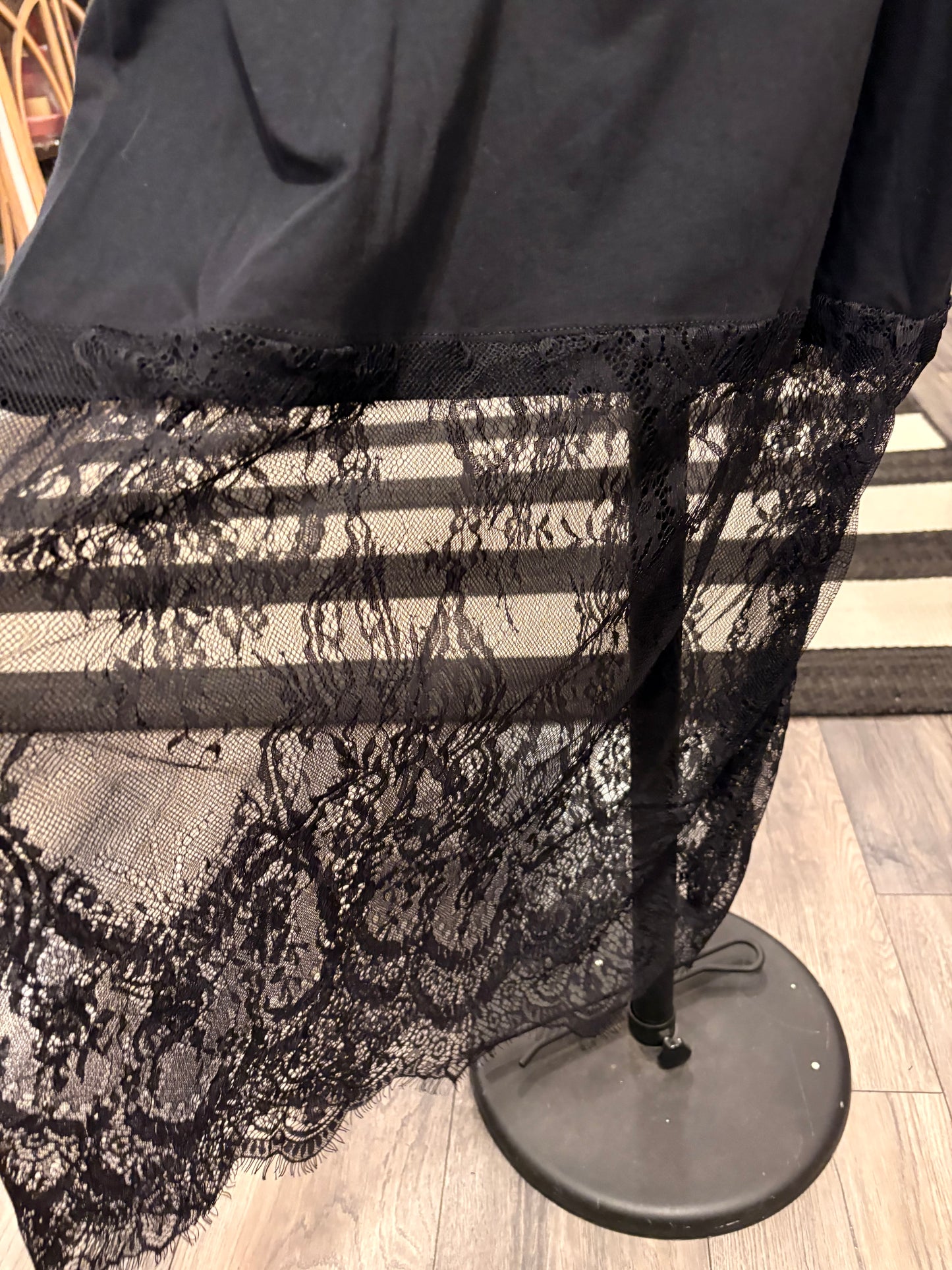 Rock and Roll Soul Lace Bottom Tee Dress OVERSIZED Fits a Small and Large