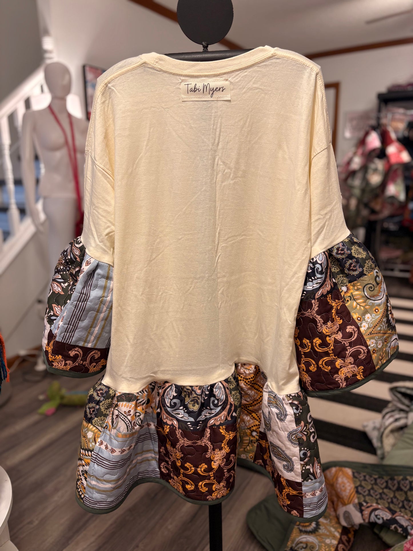 Home of Rock Upcycled Quilt Jumper One Size Fits a Large to 2X (10-18) Oversized!