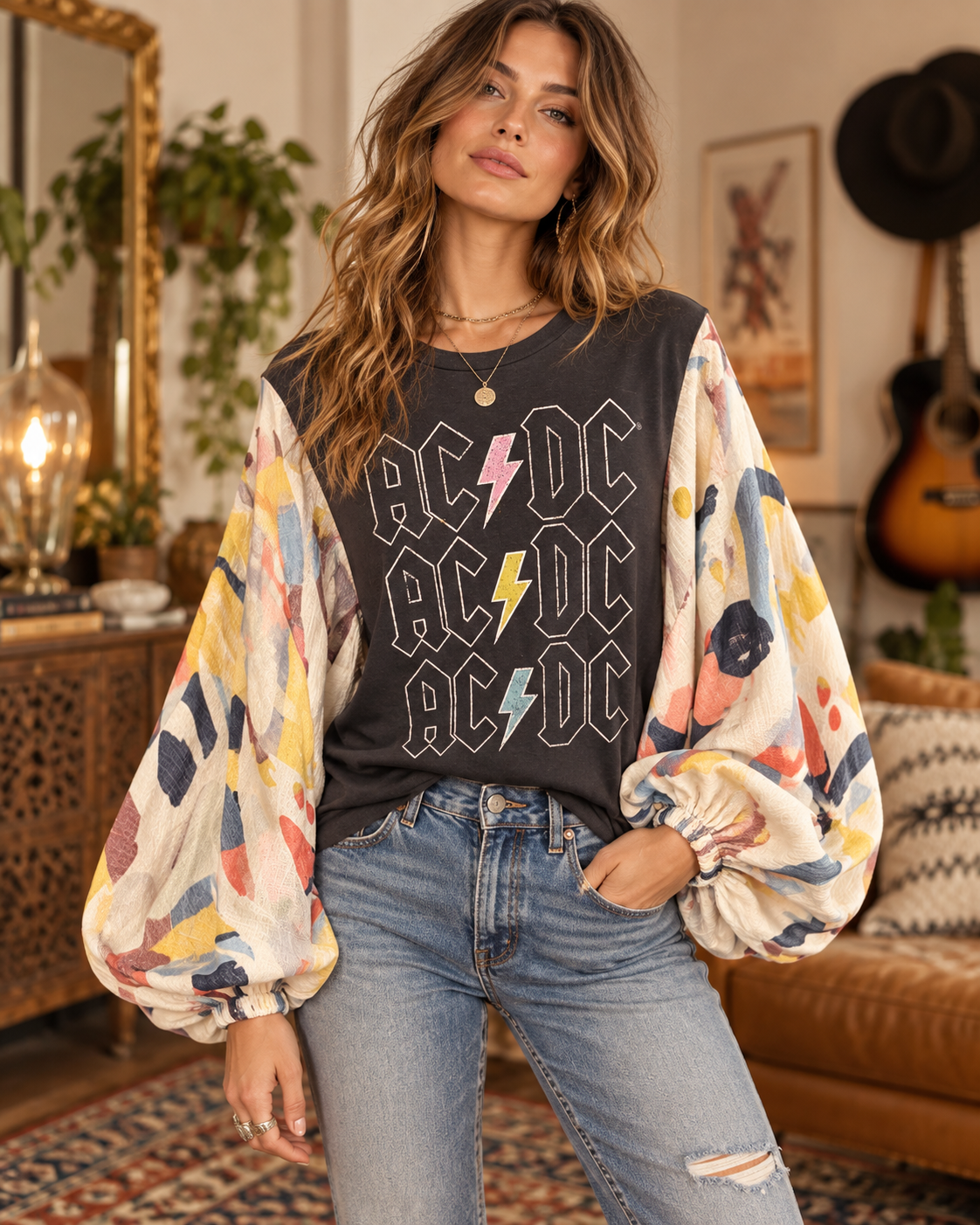 Let’s ROCK Glam Tee One Size Fits a Small to XL