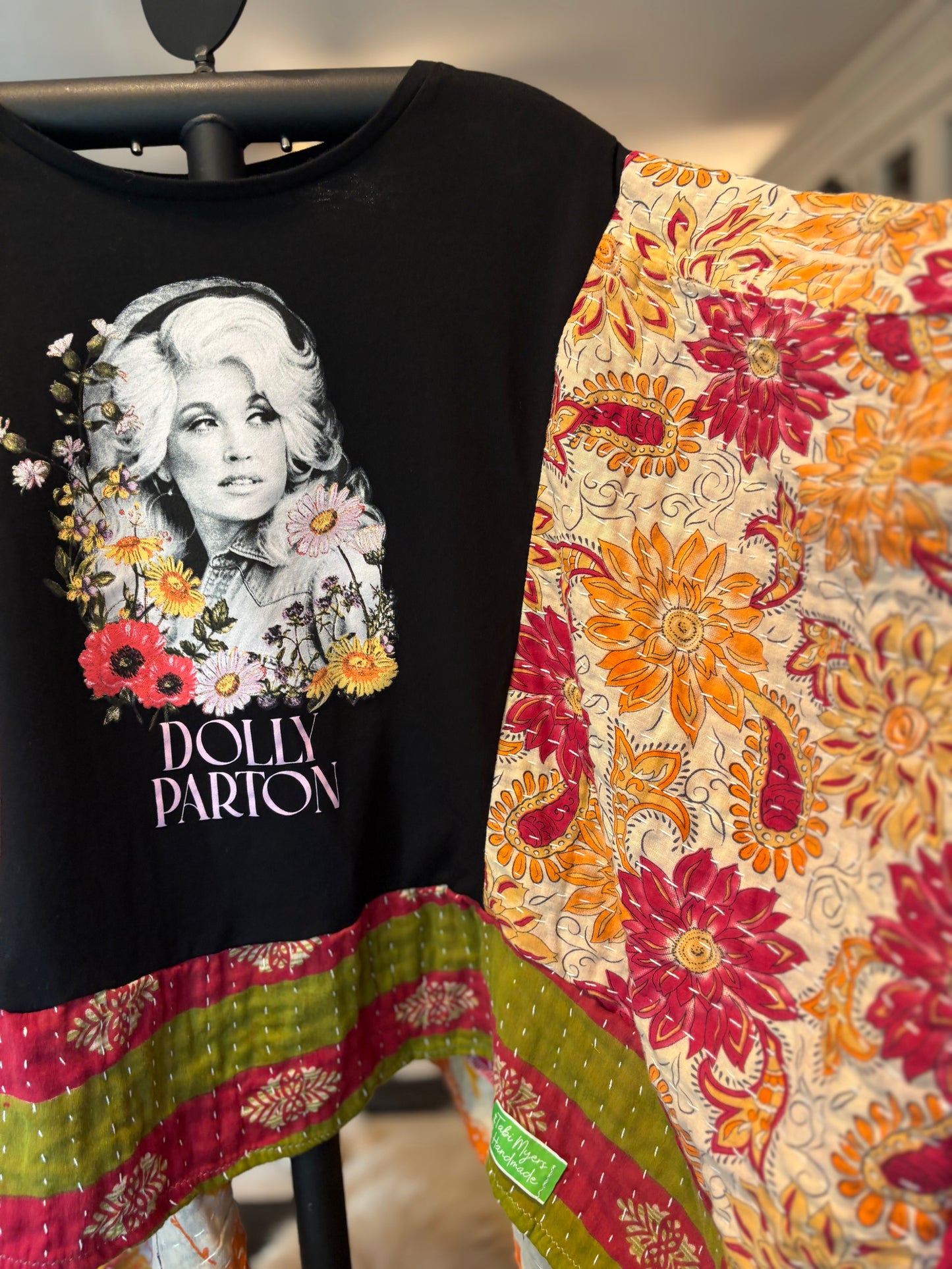 Dolly Upcycled Vintage Kantha Top Fits a Small to XL